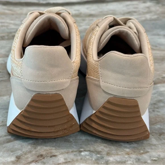 Women’s DOLCE VITA Breela tan raffia fashion sneakers- Size 7.5 - Picture 6 of 10